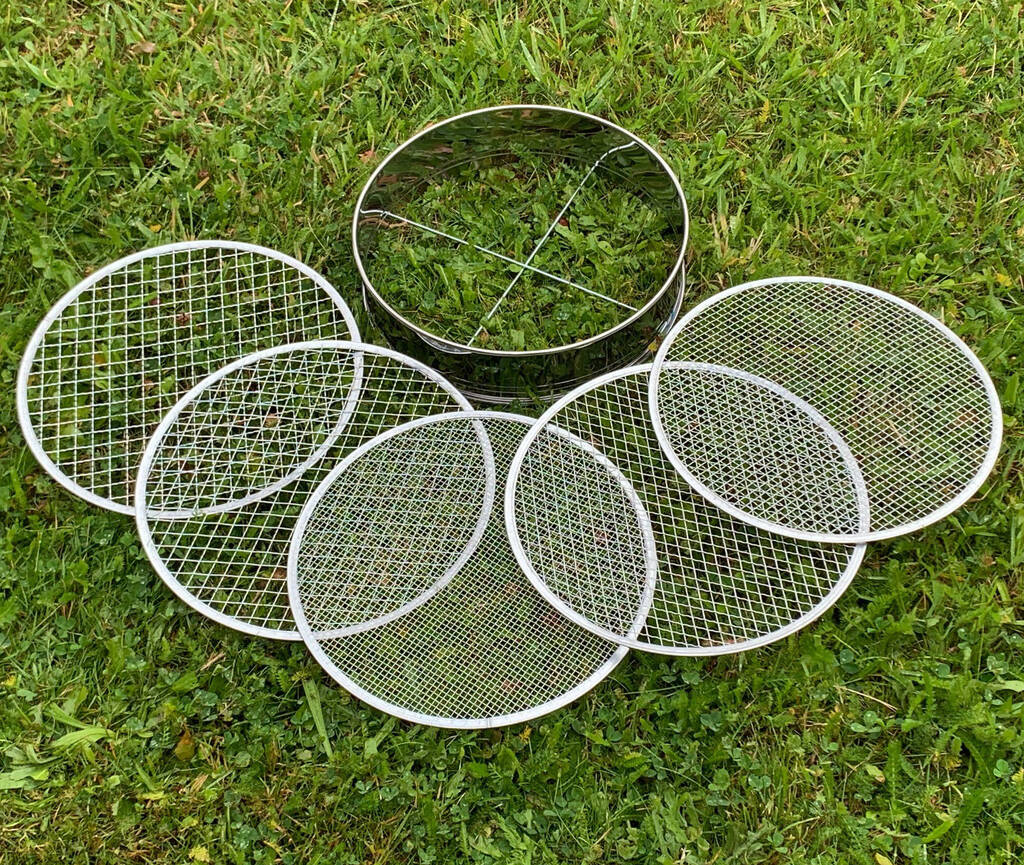 Stainless Steel Potting Sieve With Five Soil Filters By Garden Selections
