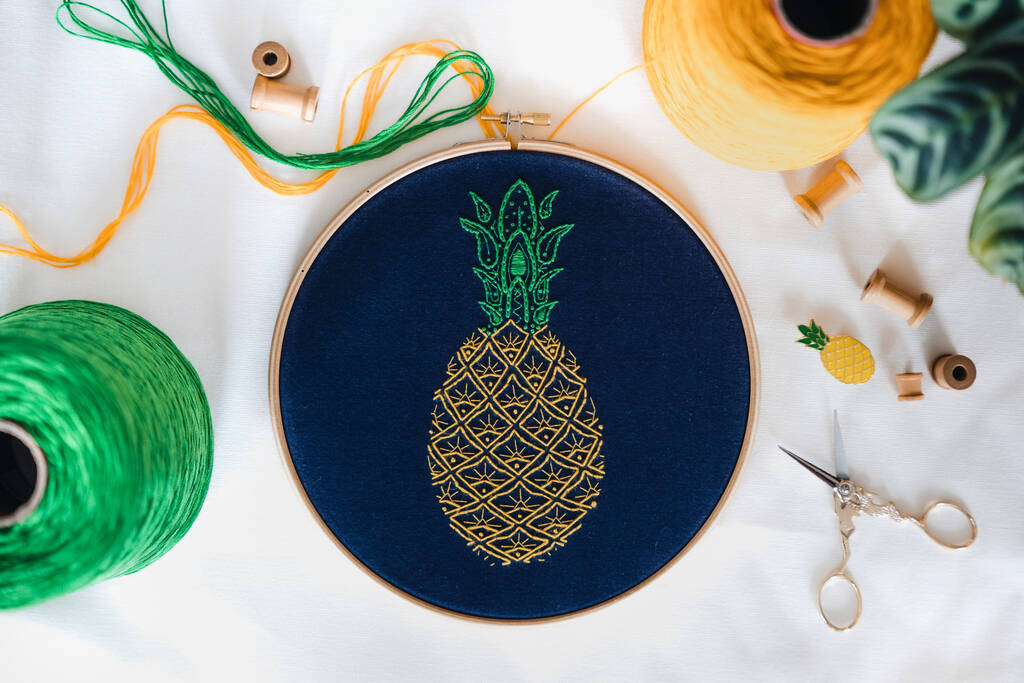 Pineapple Embroidery Kit, 1 of 5