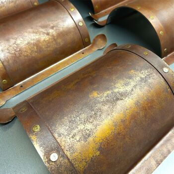 Corten Steel Curved Wall Light Surrounds Kastali, 4 of 11