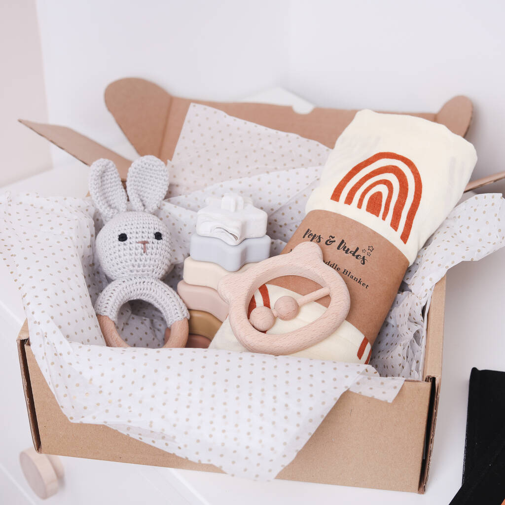 Taupe Rainbow Baby Gift Set, 1 of 6