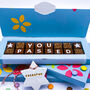 'You Passed' Chocolate Exam Results Gift Box, thumbnail 1 of 6