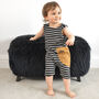 Personalised Stripy Baby Unisex Jumpsuit Sleeveless, thumbnail 3 of 8