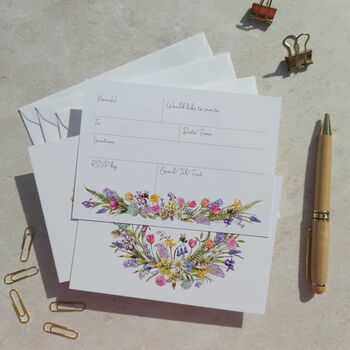 Spring Flowers Ready To Write Invitations, 9 of 11