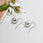 Sterling Silver Fuchsia Drop Earrings, thumbnail 4 of 5