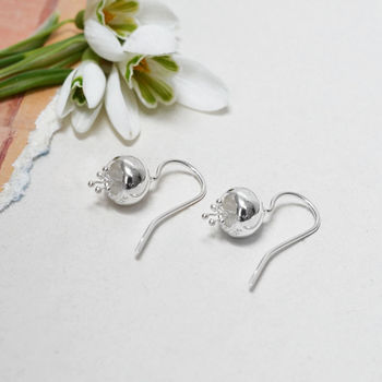 Sterling Silver Fuchsia Drop Earrings, 4 of 5