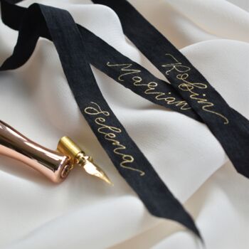 Personalised Ribbon Bow Place Name Favours X 10, 2 of 6