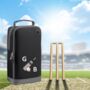 Personalised Embroidered White Ball Cricket Shoe Bag, thumbnail 7 of 8