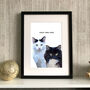 Personalised Cat Portrait Colour Illustration, thumbnail 2 of 6