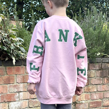 Personalised Extra Large Varsity Name Jumper, 4 of 4