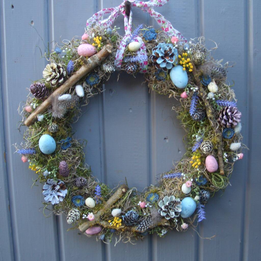 Spring Easter Wreath For Home Wall Door Decoration, 1 of 4