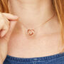 Rose Gold Plated 50th Birthday Rings Necklace, thumbnail 2 of 4