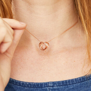 Rose Gold Plated 50th Birthday Rings Necklace, 2 of 4