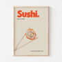 Retro Sushi Kitchen Wall Art Print, thumbnail 1 of 4