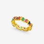Stacking Ring With Colourful Baguette Stones, thumbnail 3 of 4