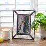 6x4' Recycled Glass And Antique Brass Metal Photo Frame, thumbnail 4 of 7