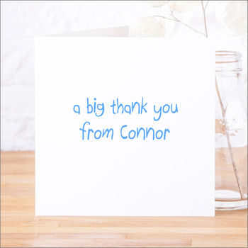 Single Or Pack Of Personalised Thank You Cards D4, 11 of 12