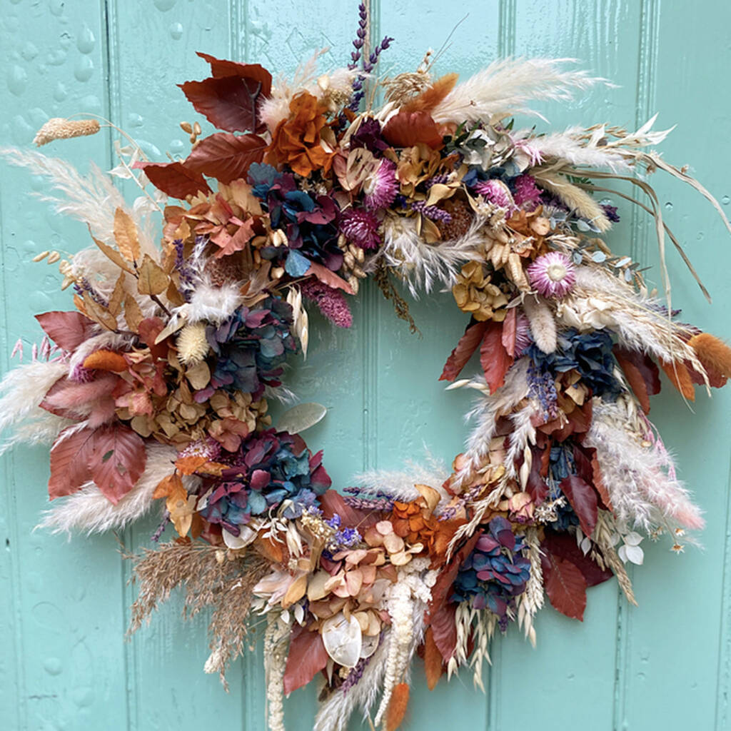 Changing Seasons Dried Flower Wreath, 1 of 3