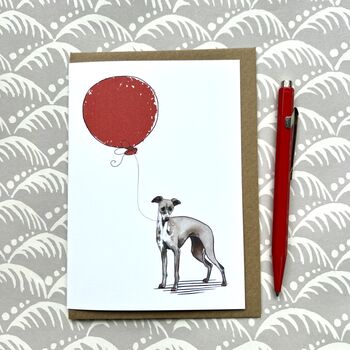 Italian Greyhound Greetings Card, 3 of 5