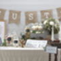 Vintage Style Hessian Burlap Mrs And Mrs Bunting, thumbnail 3 of 3