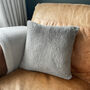 Personalised Couples Names Faux Fur Cuddle Cushion, thumbnail 2 of 3