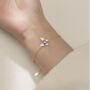 Gold Colour Sterling Silver Blue Butterfly Bracelet, thumbnail 3 of 5