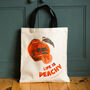 Life Is Peachy Personalised Tote Bag, thumbnail 1 of 5