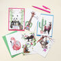 'Festive Fiesta' Flamingo Christmas Card, thumbnail 3 of 3
