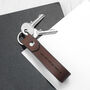 Personalised Luxury Brown Leather Keyring, thumbnail 4 of 4