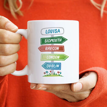 Personalised Signpost Mug Gift For Her, 2 of 4