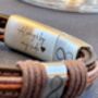 Antique Brown And Vintage Grey Leather Urn Bracelet For Ashes, thumbnail 5 of 12