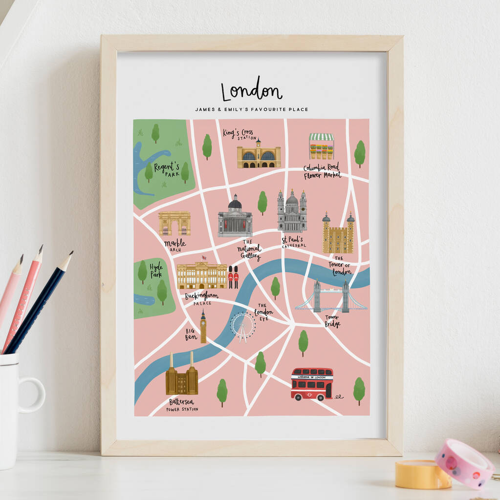 Personalised London Map Print, 1 of 7