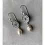 Dove And Pearl Pearl Drop Earrings, thumbnail 2 of 3