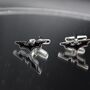 Bat Emblem Cufflinks Black Stainless Steel Batman Cufflinks Gift For Him, thumbnail 5 of 5