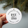Couple's Est Year Christmas Decoration, thumbnail 1 of 3