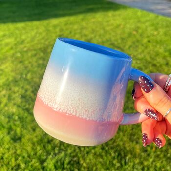 Mojave Glaze Powder Blue And Pink Mug, 2 of 2