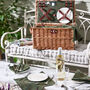 Four Person Green Tweed Chest Picnic Hamper, thumbnail 6 of 6