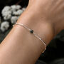 May Birthstone Emerald Sterling Silver Bracelet, thumbnail 1 of 5