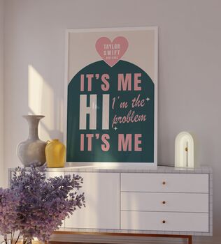 Anti Hero Lyrics Taylor Swift Inspired Wall Art, 2 of 3