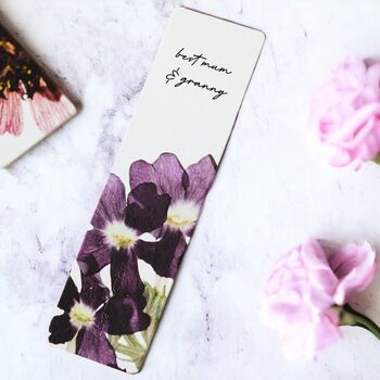 Leather Bookmark With Dried Pressed Flowers, 2 of 8