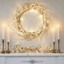 Large Champagne Gold LED Christmas Wreath, thumbnail 1 of 2