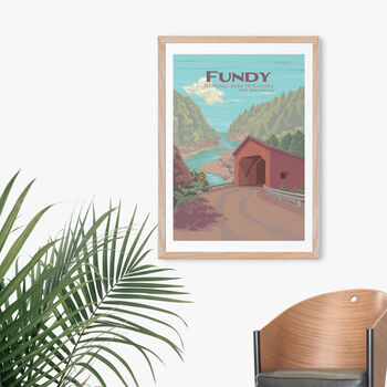 Fundy National Park Canada Travel Poster Art Print, 4 of 8