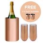 Stainless Steel Wine Cooler Set With Tumblers Or Flutes, thumbnail 3 of 6