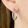 Classic Sterling Silver Cz Hoop Earrings, thumbnail 1 of 8