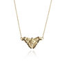 Moth Necklace Gold Plated Sterling Silver, thumbnail 1 of 6