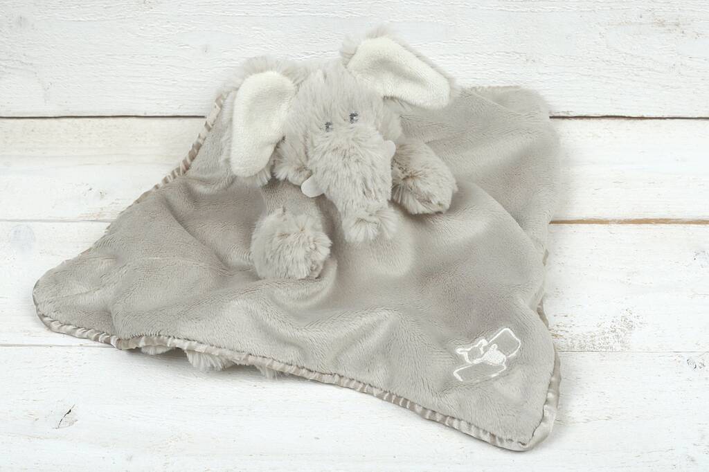 Elephant Finger Puppet Soother, Personalised, 1 of 6