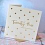 Spotty Personalised Gold Foiled Birthday Card, thumbnail 4 of 5