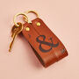 Personalised Couples Leather Keyring Set, thumbnail 3 of 5