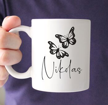 Butterfly Personalised Name Mug, 2 of 2