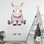 Personalised Safari Animal Wall Sticker For Kids Room, thumbnail 5 of 5