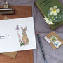 Hare And Heather Any Occasion Greetings Card, thumbnail 9 of 9